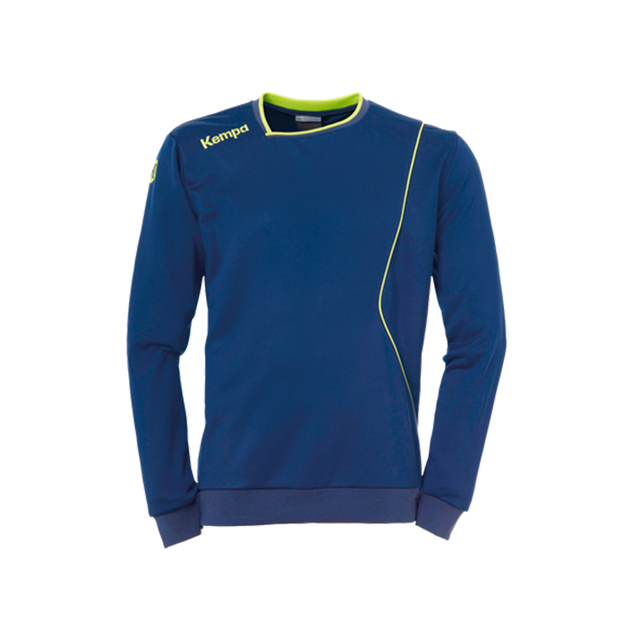 Sudadera Kempa Curve Training Azul/Amarillo Fluor