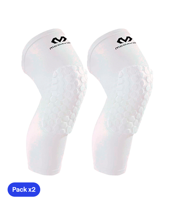 Rodilleras McDavid Hex Largas Blanco 6446 (x2)