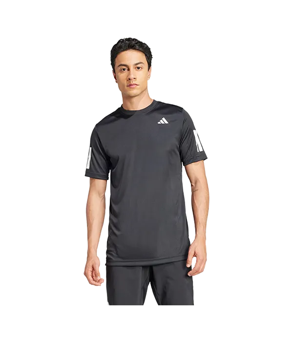 Adidas Men's Club 3STR Black T-Shirt 2025