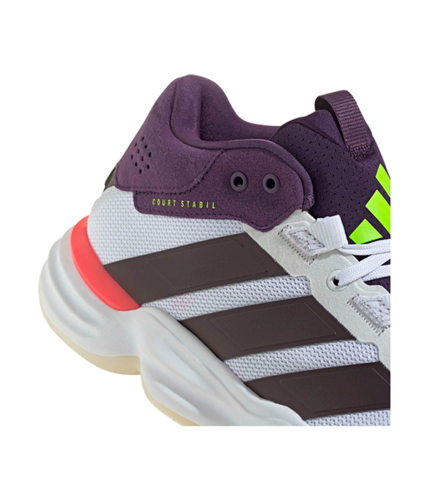 Zapatillas Adidas Court Stabil Blanco/Morado 2025