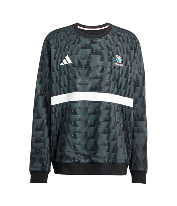 Sudadera Adidas Oficial Francia Balonmano Negro 2025