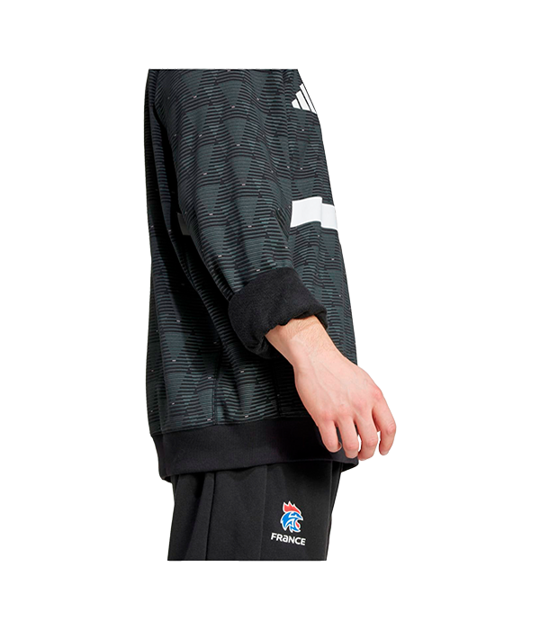 Sudadera Adidas Oficial Francia Balonmano Negro 2025