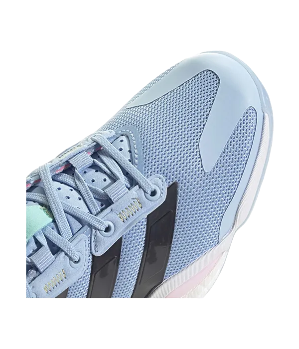 Zapatillas Adidas Stabil 16 Mujer Azul/Rosa 2025 puntera