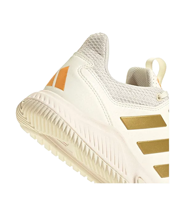 Zapatillas Adidas Court Flight Mujer Beige/Dorado 2025 talón