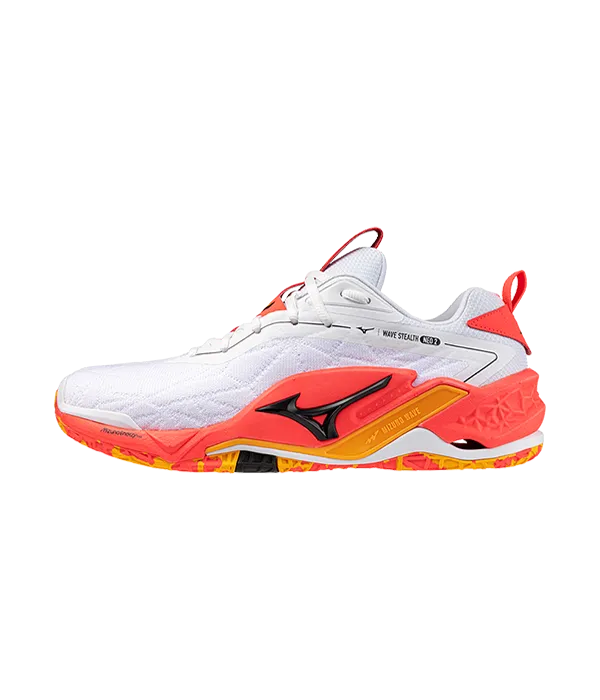 Zapatillas Mizuno Wave Stealth Neo 2 Blanco/Naranja/Amarillo 2025