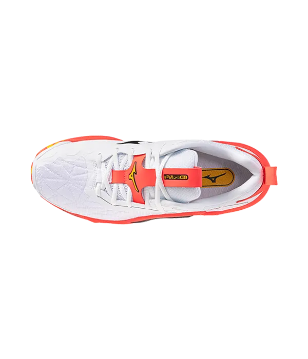 Zapatillas Mizuno Wave Stealth Neo 2 Blanco/Naranja/Amarillo 2025