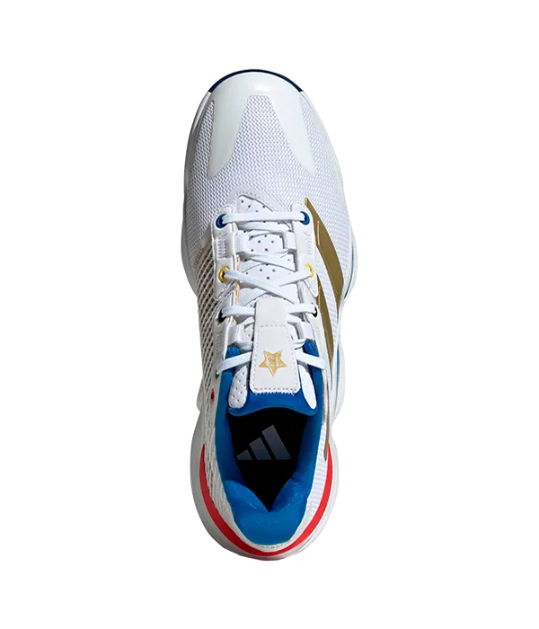 Zapatillas Adidas Stabil 16 Blanco/Dorado Karabatic cenital