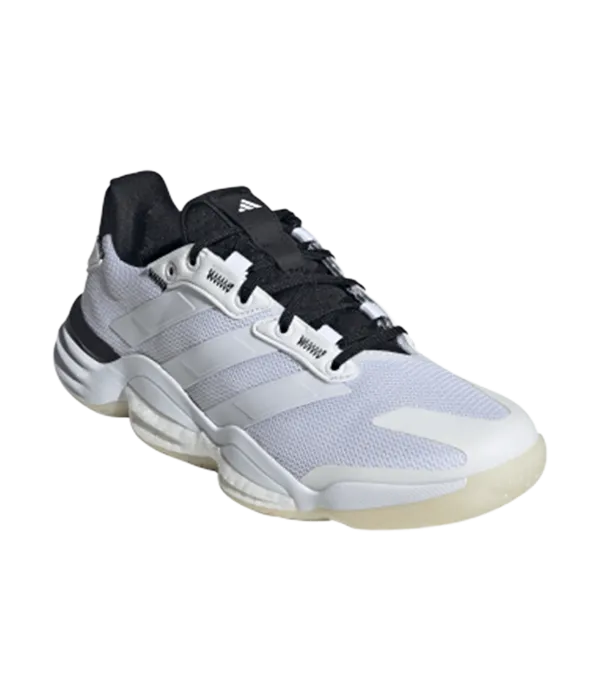 Zapatillas Adidas Courtstabil Blancas/Negras Mujer 2026 lateral 2