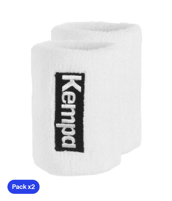 Kempa Short Wristband White (x2)