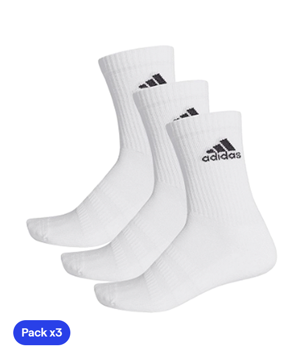 Calcetines Adidas Clásicos Blanco (x3)