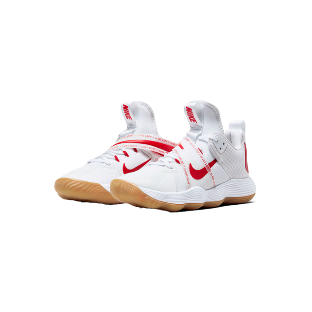 White/Red Nike React Hyperset Shoes