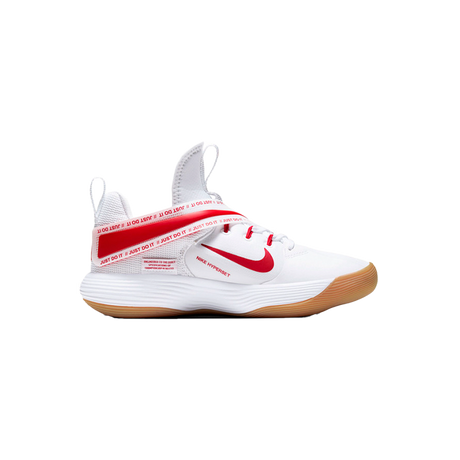 White/Red Nike React Hyperset Shoes