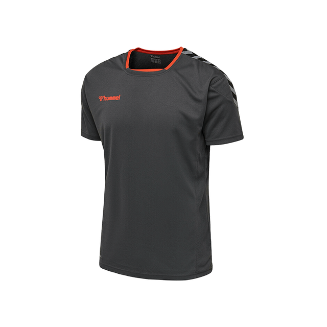 Camiseta Hummel hmlAuthentic Poly Jersey S/S Gris Oscuro