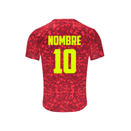 Camiseta Pixels BMPS Personalizable Roja