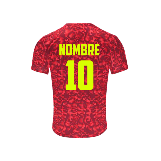 Camiseta Pixels BMPS Personalizable Roja