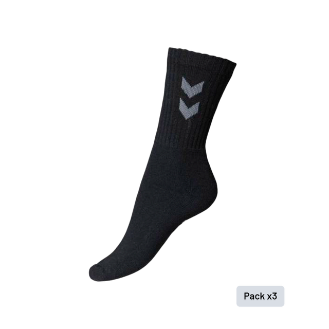 Calcetines Hummel Basic Socks Negro (x3)