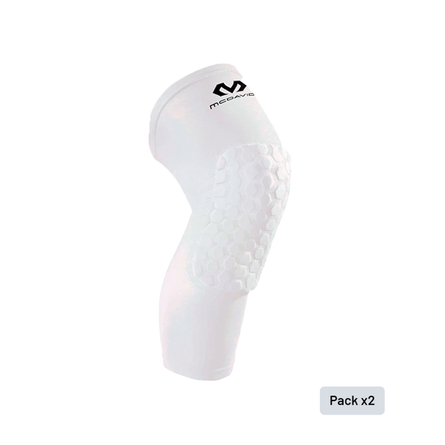 Hex McDavid long knee pads (x2) White 6446R