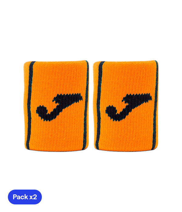 Muñequeras Joma Game Corta Naranja (Pack x2)