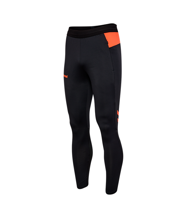 Hummel hmlBLAZE PRO TRAINING PANTS Black/Orange 2025