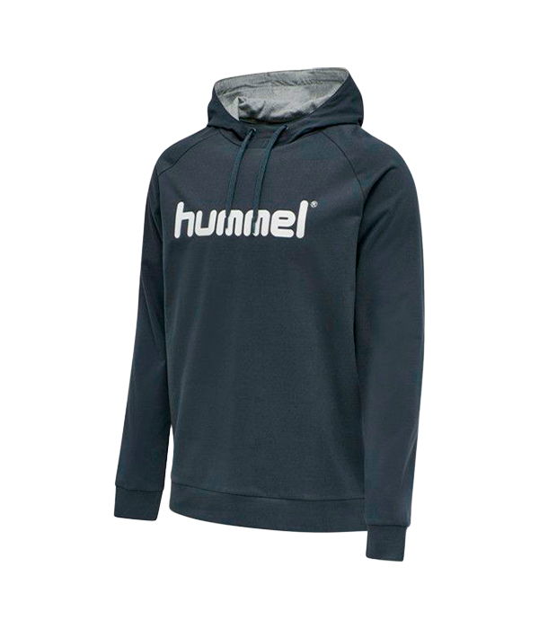 Sudadera con Capucha Hummel hmlGO Cotton Logo Gris Oscuro 2024