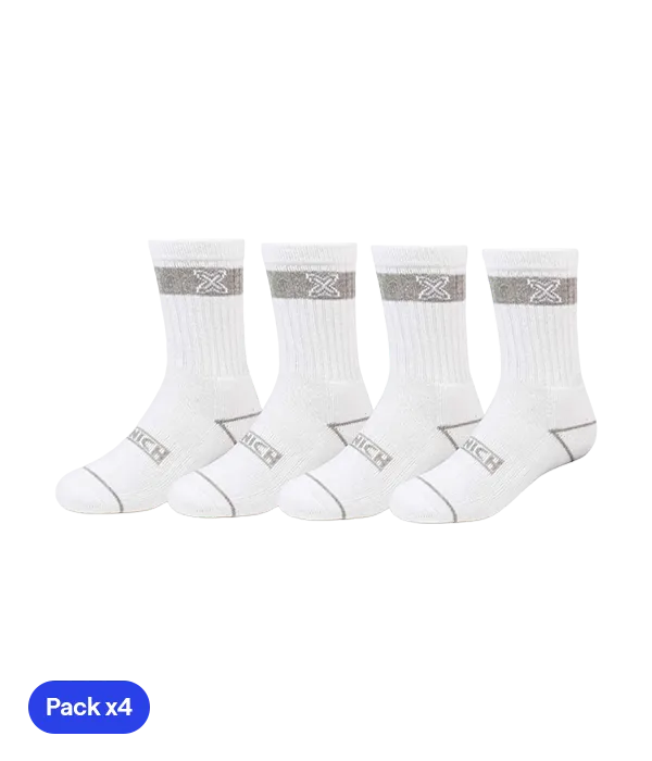 Calcetines Munich Sport Crew Blanco (x4)