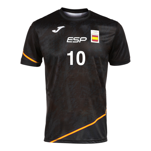 Joma Spain Men's Handball Black T-shirt 2024 Olympic Games