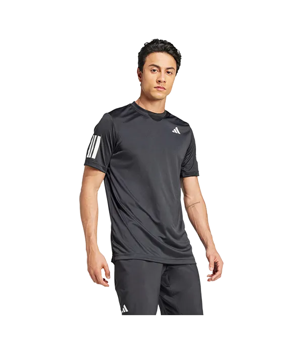 Adidas Men's Club 3STR Black T-Shirt 2025