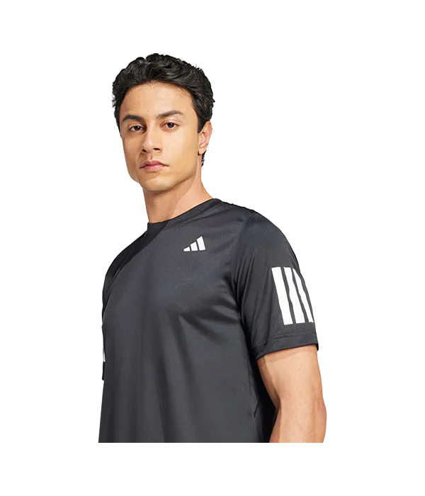 Adidas Men's Club 3STR Black T-Shirt 2025