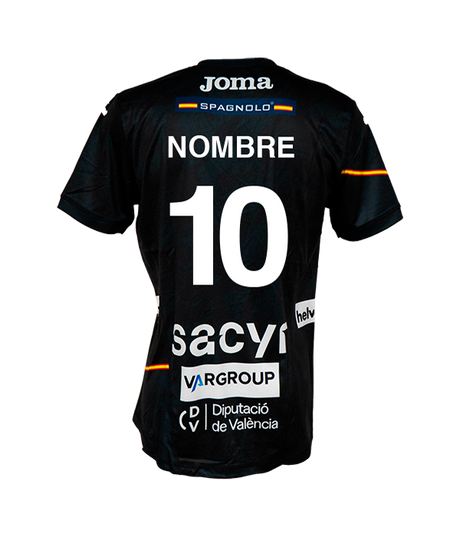 Camiseta Joma España Balonmano Masculino Negra 2025