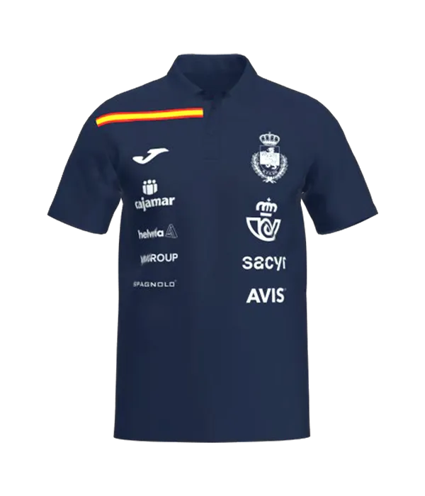 Joma Spain Handball Polo Shirt Grey/Black 2026