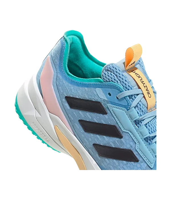 Zapatillas Adidas Crazyflight 6 Azul/Rosa Mujer 2025 talón