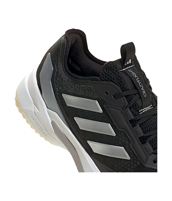Zapatillas Adidas Crazyflight 6 Negro/Plata 2025 talón