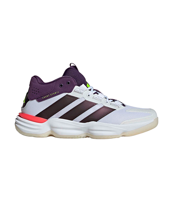 Adidas Court Stabil Shoes White/Purple 2025 – HandballPROShop