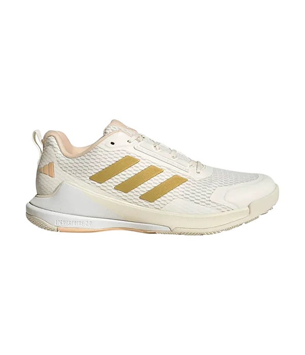 Adidas Novaflight 2 Women's Shoes Beige/Gold 2025 – HandballPROShop