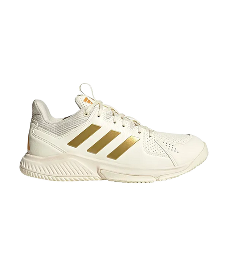 Zapatillas Adidas Court Flight Mujer Beige/Dorado 2025