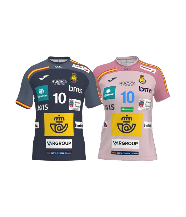 Pack Camisetas Joma España Balonmano 2026 – Masculino Gris/Negra + Femenino Rosa
