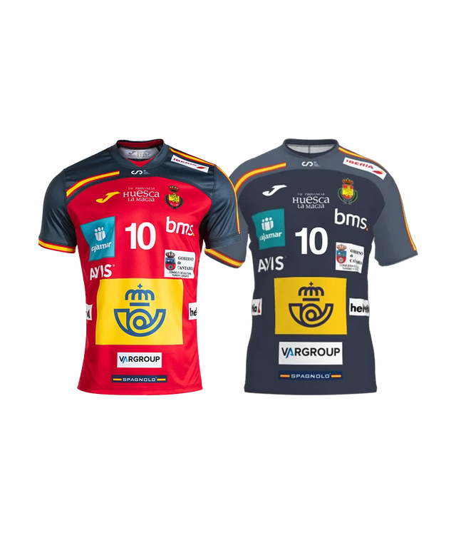 Pack Camisetas Joma España Balonmano Masculino 2026 – Roja + Gris/Negra