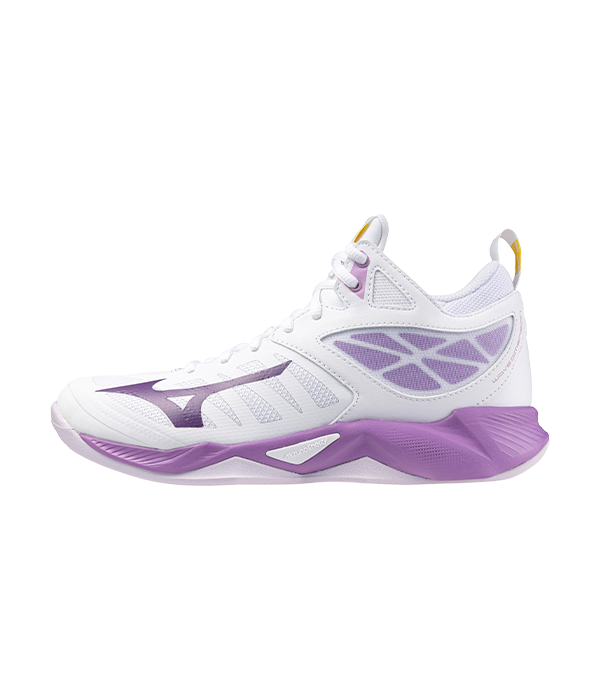 Mizuno Wave Dimension Mid Women s Shoes White Purple 2024 HandballPROShop