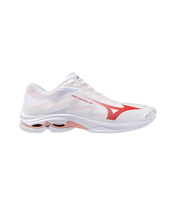 Zapatillas Mizuno Wave Lightning PRO Blancas/Rojas Mujer 2026
