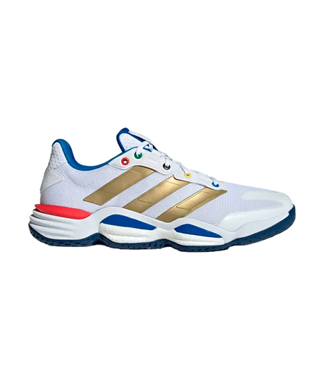Zapatillas Adidas Stabil 16 Blanco/Dorado Karabatic lateral