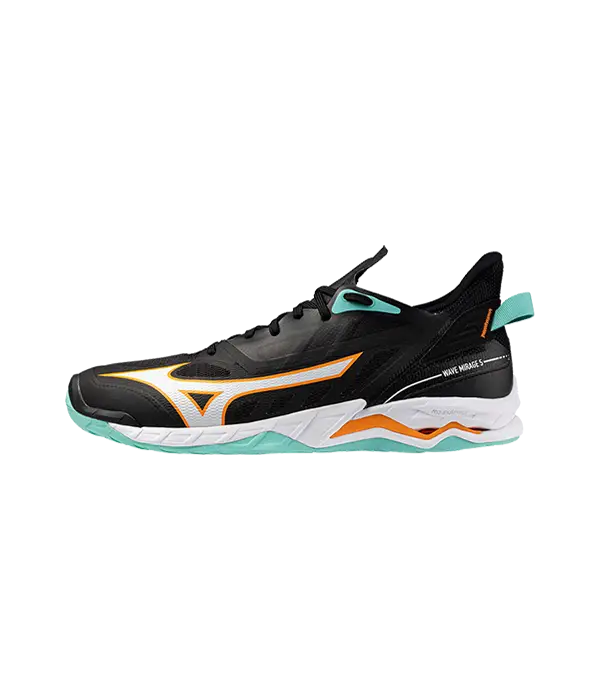 Zapatillas Mizuno Wave Mirage 5 Negro/Naranja/Azul 2025