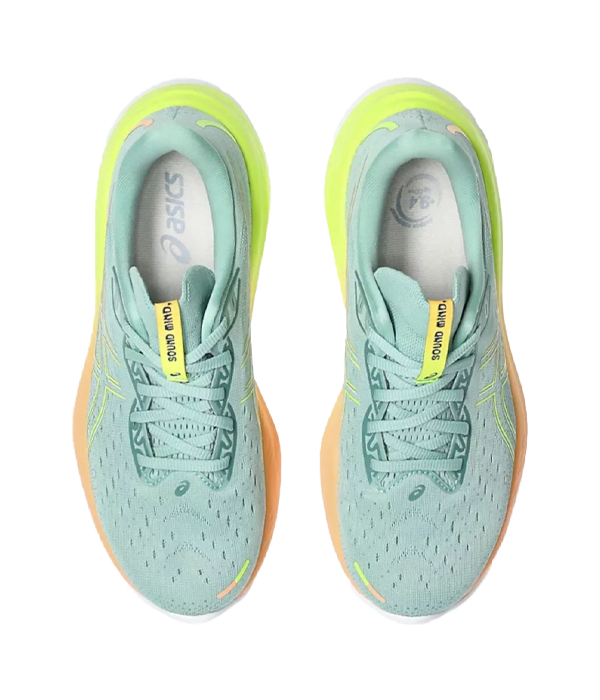 Asics Gel-Cumulus 26 Running Shoes Greenish Grey/Coral Yellow Women 2024