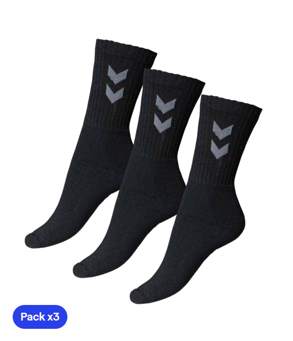 Calcetines Hummel Basic Socks Negro (x3)