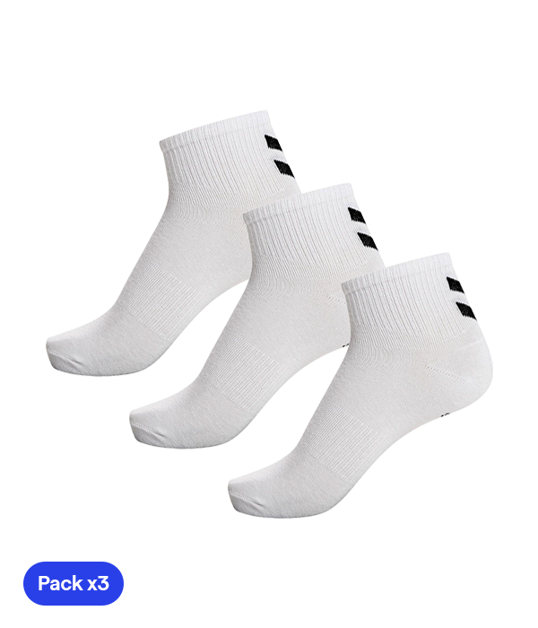 Hummel 2023 HML Chevron Mid Cut white socks (Pack x3)