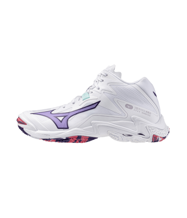 Zapatillas Mizuno Wave Lightning Z8 MID Blanco/Logo Morado Women 2025