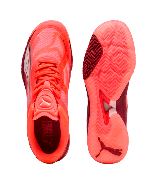 Zapatillas Puma Accelerate Nitro SQD Naranja Fluor/Rojo 2025