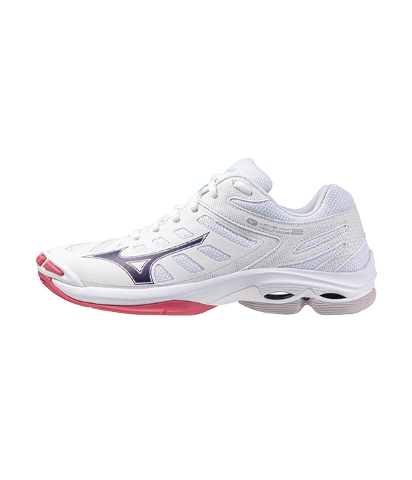 Zapatillas Mizuno Wave Voltage 2 Blanco/Rosa Mujer 2025