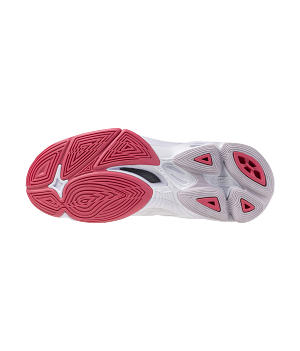 Zapatillas Mizuno Wave Voltage 2 Blanco/Rosa Mujer 2025