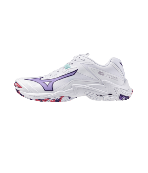 Zapatillas Mizuno Wave Lightning Z8 Blanco/Logo Morado Mujer 2025