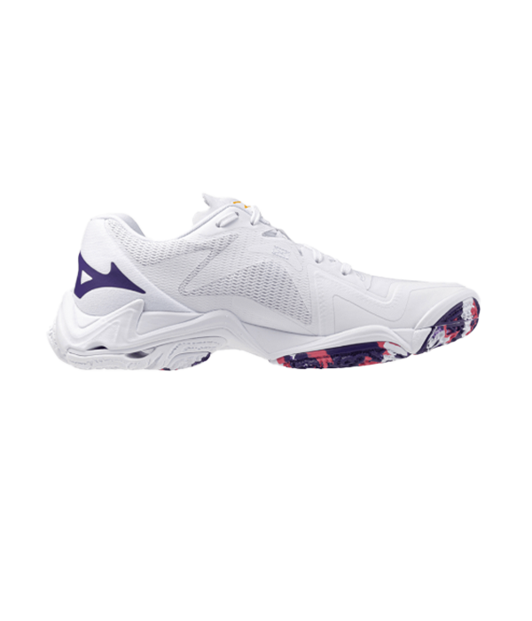 Zapatillas Mizuno Wave Lightning Z8 Blanco/Logo Morado Mujer 2025